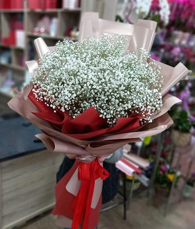 Букет цветов из: Гипсофила в Средний Икорец