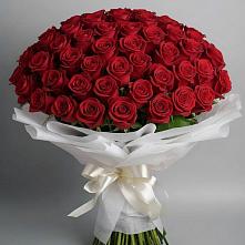 Букет 101 Красная роза Блэк Мэджик в Средний Икорец