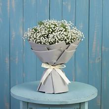 Букет цветов из:  Гипсофила в Средний Икорец