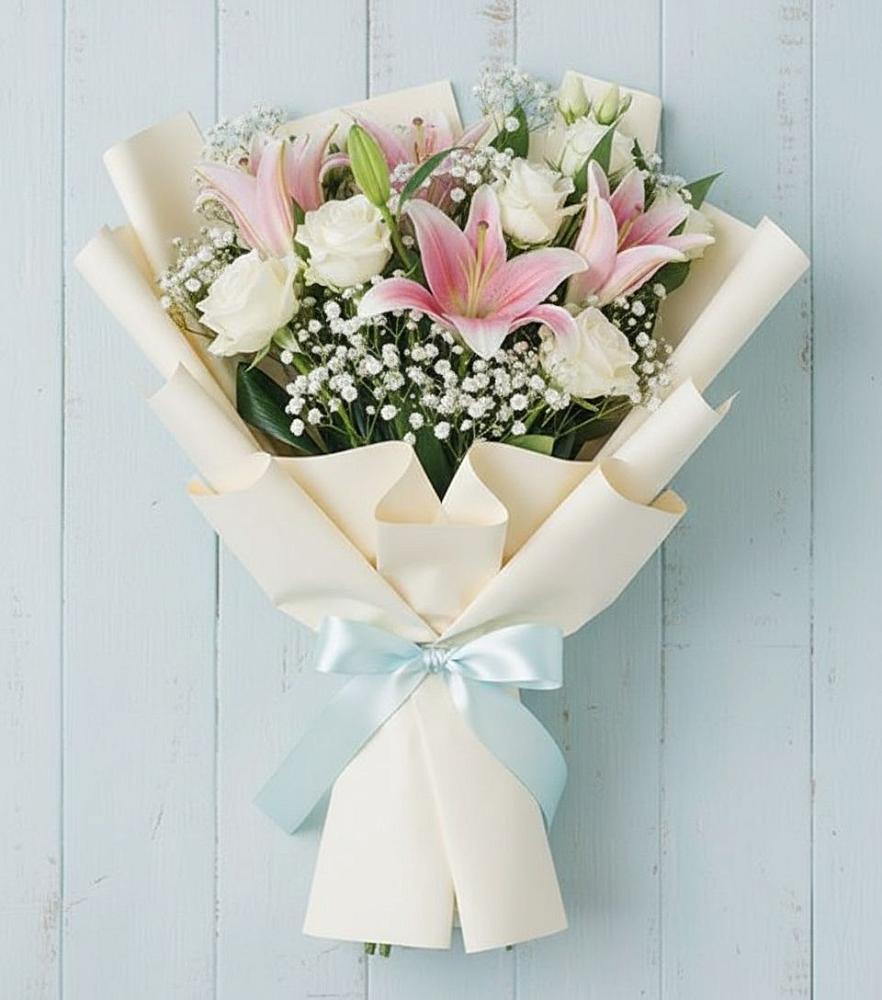 Букет цветов из: Лилии в Средний Икорец