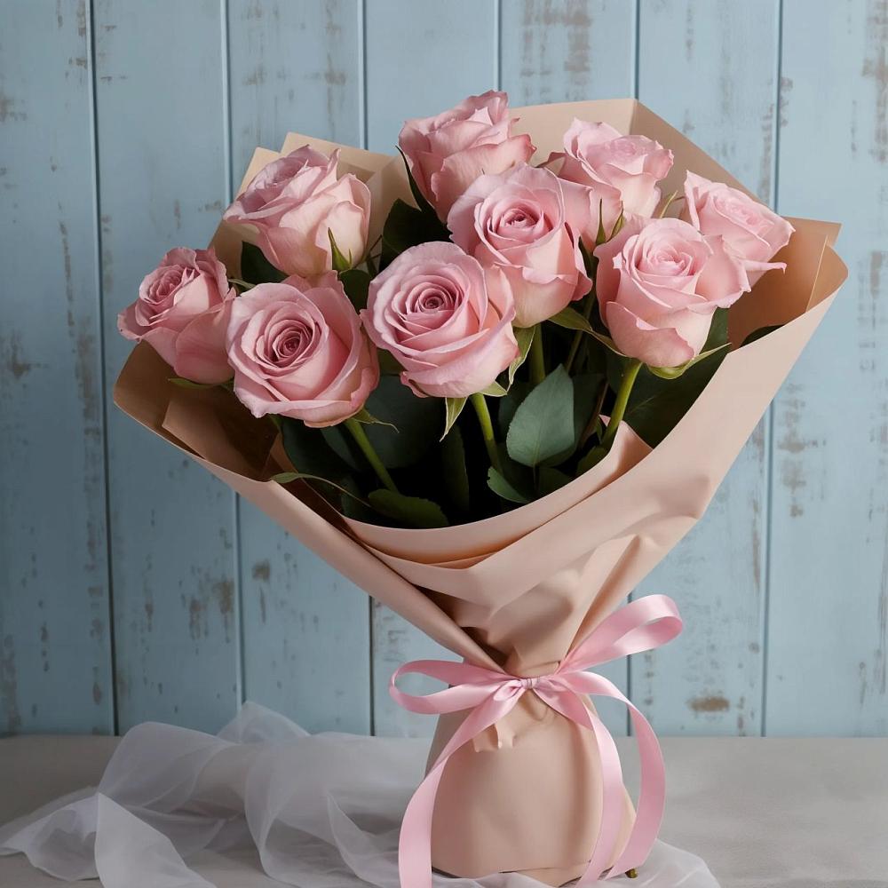 Букет цветов из: Розы в Средний Икорец