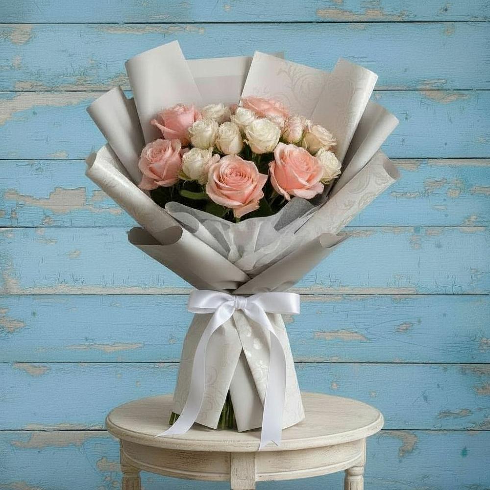Букет цветов из: Розы в Средний Икорец