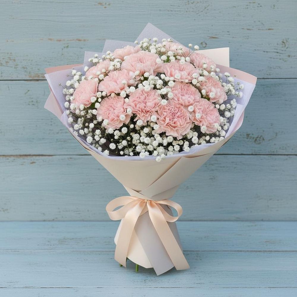 Букет цветов из: Гвоздики в Средний Икорец