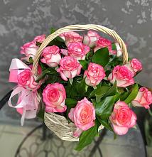 Цветочная композиция из Розы в корзине #REPLACE_PRED# Средний Икорец