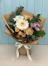 Букет цветов из:  Герберы и Хризантемы в Средний Икорец