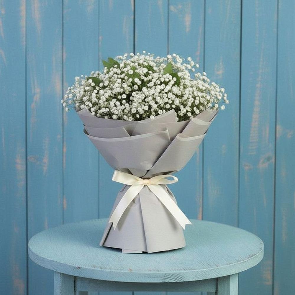 Букет цветов из: Гипсофила в Средний Икорец