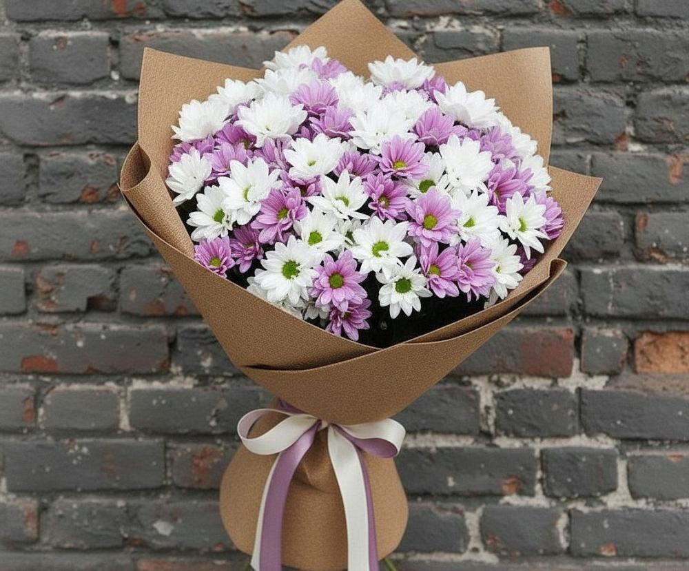 Букет цветов из: Хризантемы в Средний Икорец