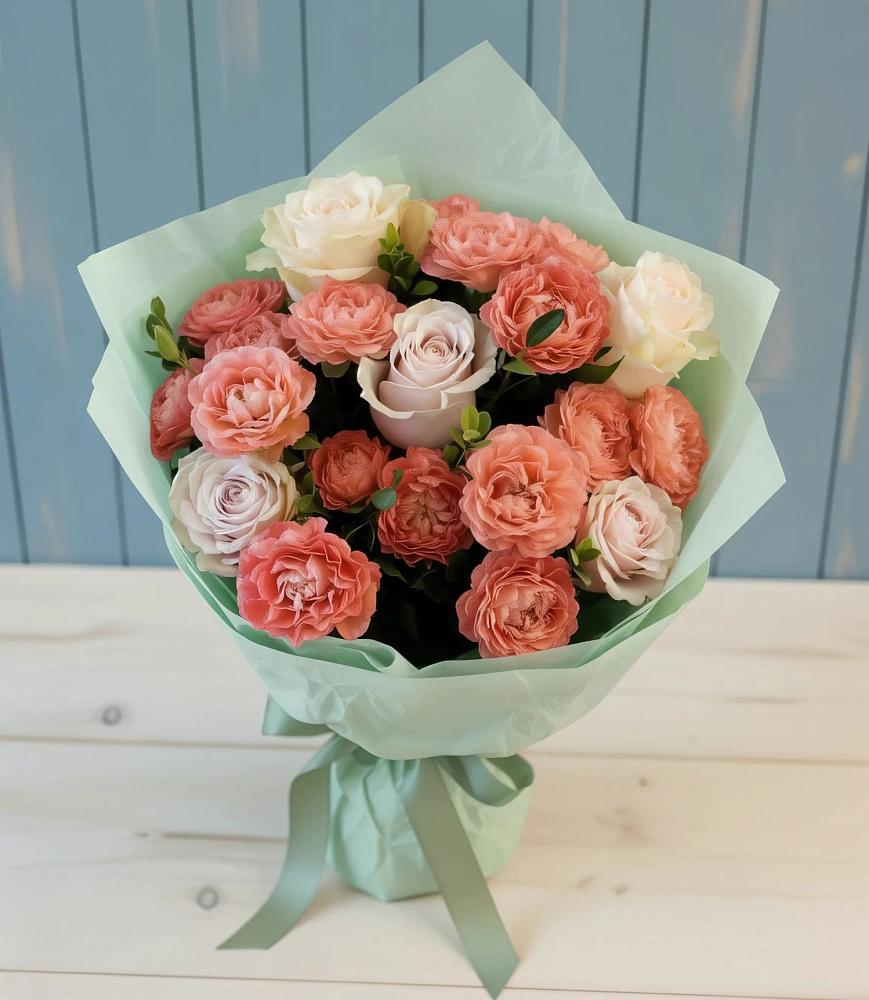 Букет цветов из: Розы в Средний Икорец