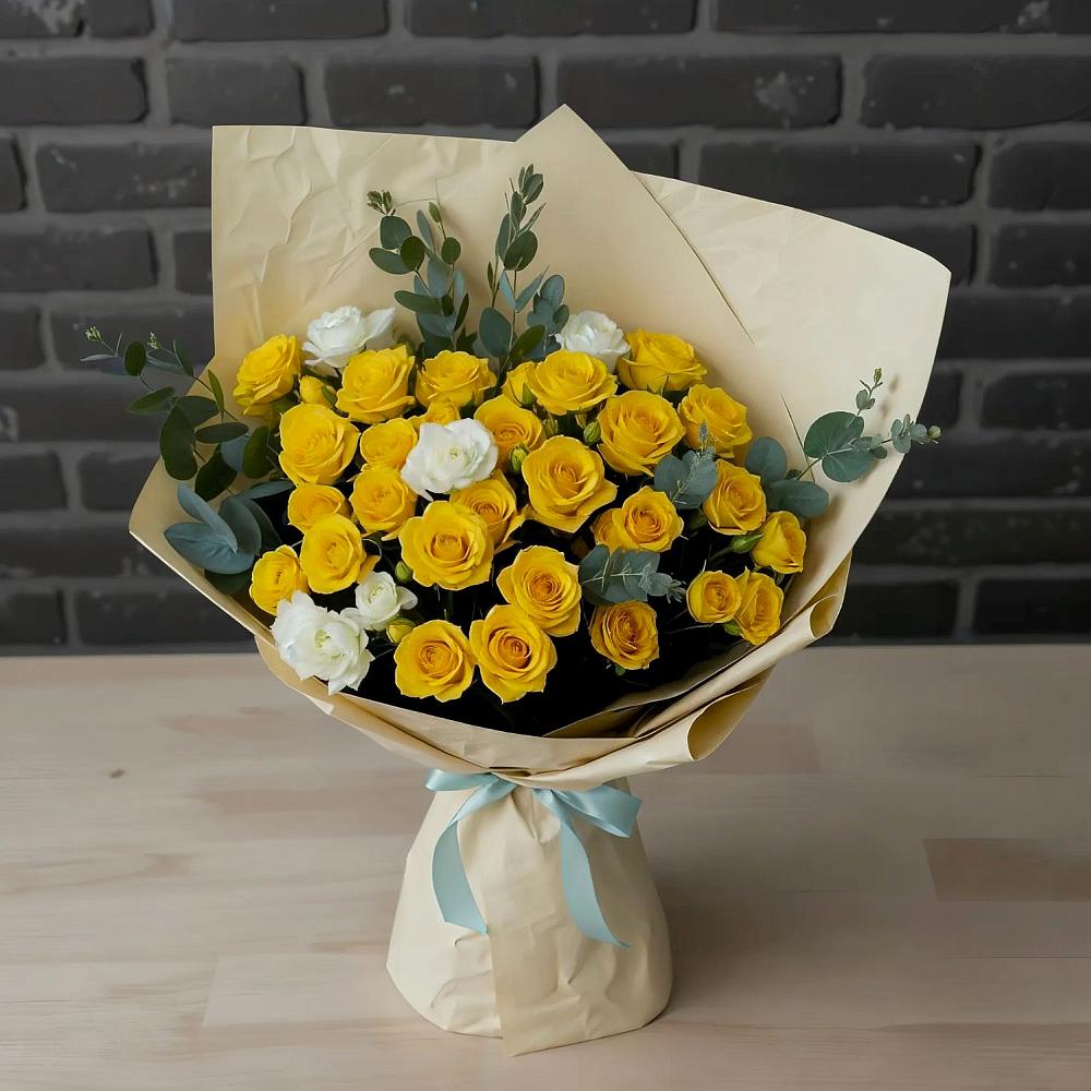 Букет цветов из: Розы в Средний Икорец