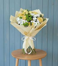 Букет цветов из:  Хризантемы и Розы #REPLACE_PRED# Средний Икорец