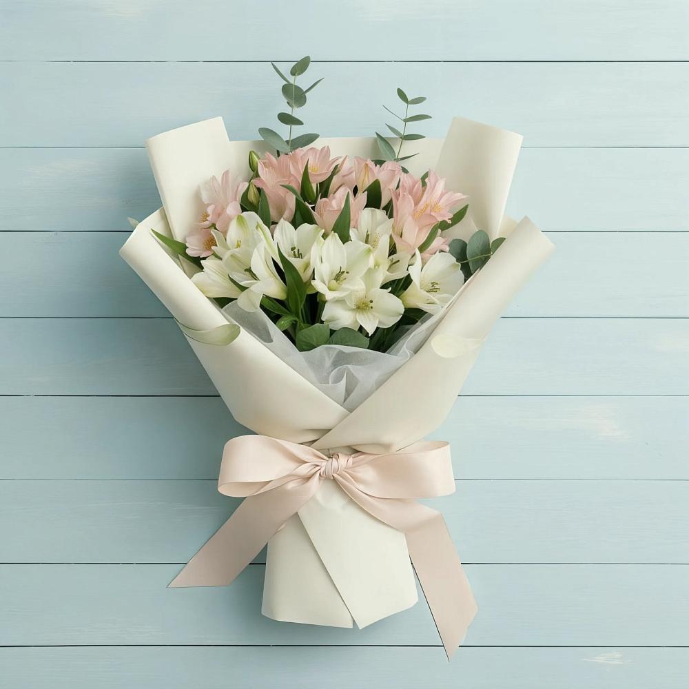 Букет цветов из: Альстромерии в Средний Икорец