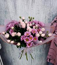 Букет цветов из:  Розы и Хризантемы #REPLACE_PRED# Средний Икорец