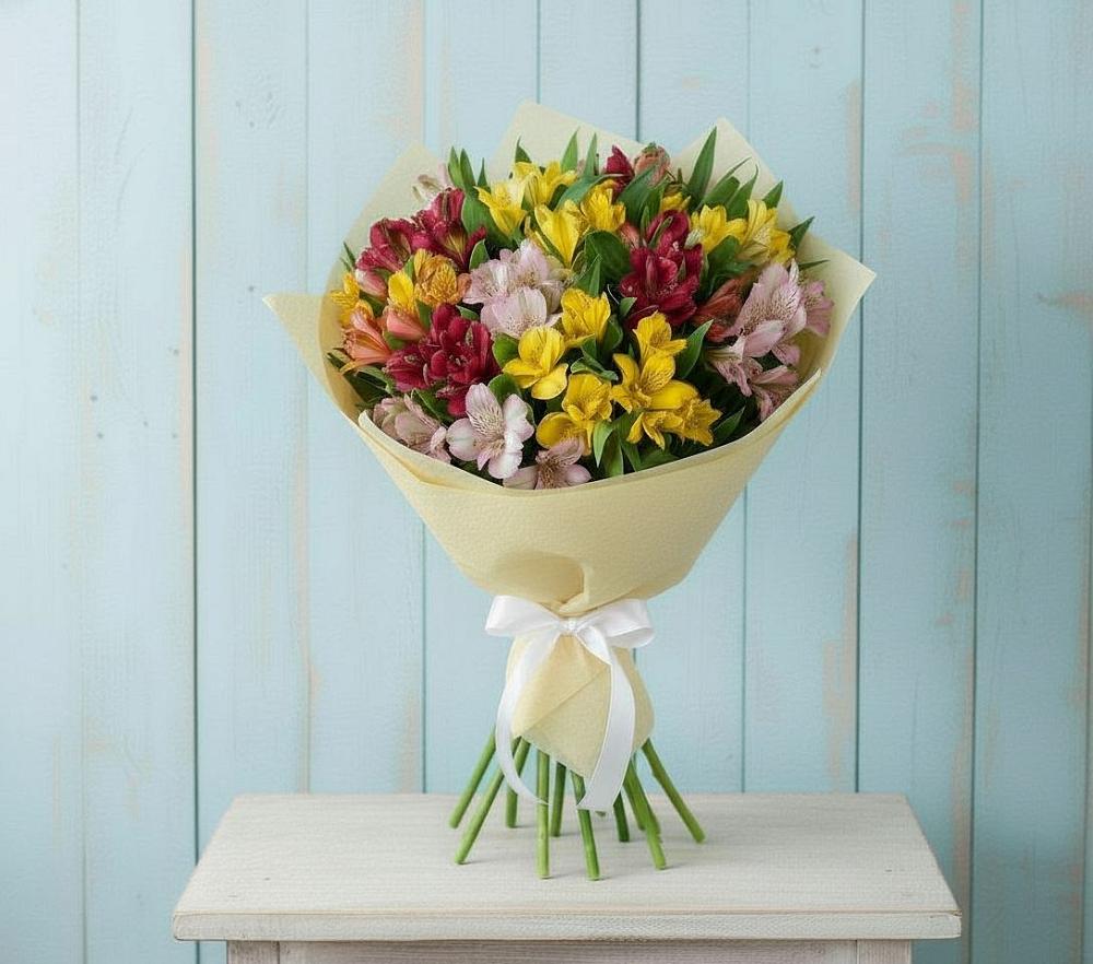 Букет цветов из: Альстромерии в Средний Икорец