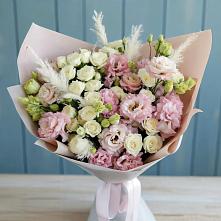 Букет цветов из:  Альстромерии и Розы в Средний Икорец